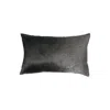 Hivvago 12 X 20 Gray And White Cowhide Throw Pillow In Black