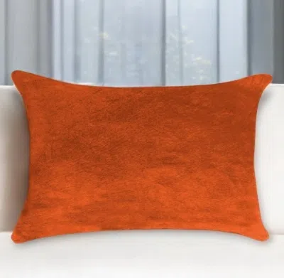Hivvago 12" X 20" Orange Throw Pillow In Brown