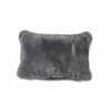 Hivvago 12" X 20" X 5" Gray Sheepskin Pillow In Gray