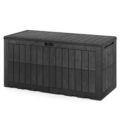 Hivvago 120 Gal Outdoor Deck Box With Lid And Handles For Garden Tools