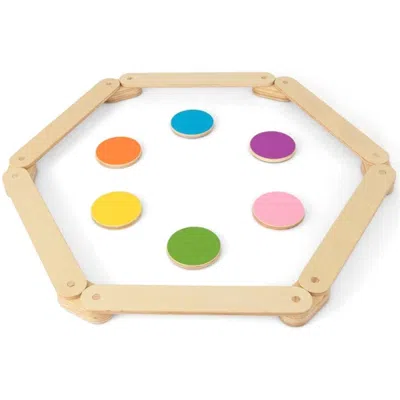 Hivvago 12-piece Kids Wooden Balance Beam With Colorful Steeping Stones