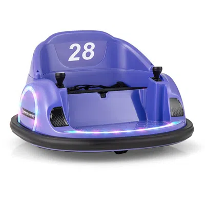 Hivvago 12v 360â° Ride On Bumper Car For Toddlers With Remote Control-purple In Blue