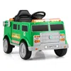 Hivvago 12v Battery Powered Electric Vehicle With Remote Control And Trash Bin In Green