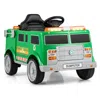 Hivvago 12v Battery Powered Electric Vehicle With Remote Control And Trash Bin-green
