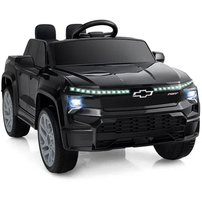 Hivvago 12v Ride On Car Truck Licensed Chevrolet With Remote Control Gift For 3+ In Black