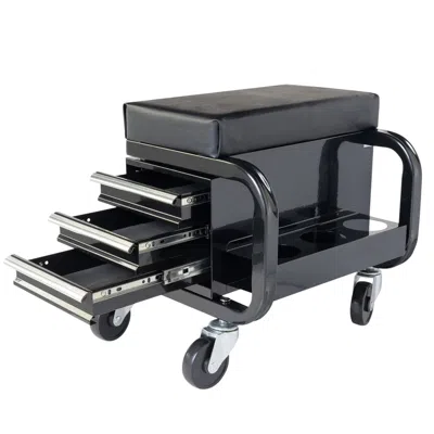 Hivvago 13" Black Multi-tier Steel Tool Chest With Lid