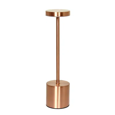 Hivvago 13" Copper Metal Table Lamp In Gold