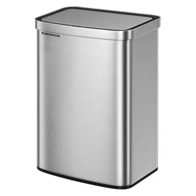 Hivvago 13-gallon Stainless Steel Kitchen Trash Can With Hand Wave Motion Sensor Lid In Gray