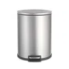 Hivvago 13-gallon Step-on Stainless Steel Kitchen Trash Can With Removable Bucket Liner In Silver