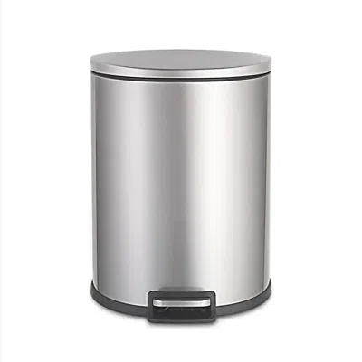 Hivvago 13-gallon Step-on Stainless Steel Kitchen Trash Can With Removable Bucket Liner