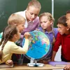 Hivvago 13 Inch Illuminated World Globe 720â° Rotating Map With Led Light