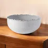 Hivvago 13" White Ceramic Torn Edge Round Centerpiece Bowl In White