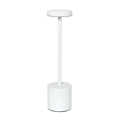 Hivvago 13" White Metal Table Lamp