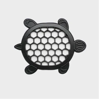 Hivvago 13" X 17" Black Rubber Geometric Outdoor Door Mat