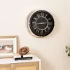 Hivvago 13.5/17.5 Inch Silent Wall Clock With Silver Frame-s