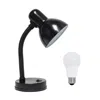 Hivvago 14" Black Metal Swing Arm Table Lamp Led In Black