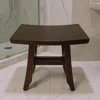 Hivvago 14" Brown Teak Shower Bench In Brown