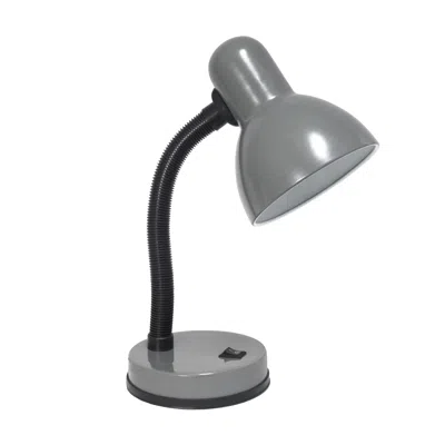 HIVVAGO 14" GRAY METAL SWING ARM TABLE LAMP