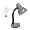 Hivvago 14" Gray Metal Swing Arm Table Lamp Led In Gray