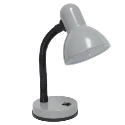 HIVVAGO 14" SILVER METAL SWING ARM TABLE LAMP