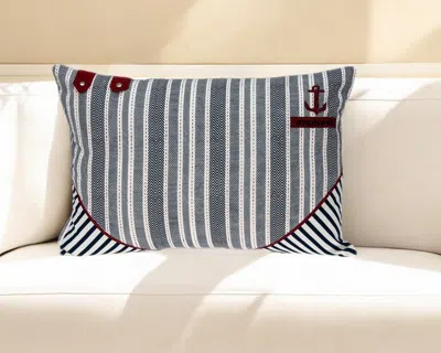 Hivvago 14" X 20" Gray Cotton Throw Pillow