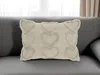 Hivvago 14" X 20" Gray Heart Cotton Throw Pillow In Gray