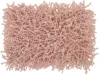 Hivvago 14" X 20" Pale Pink Shaggy Beads Lumbar Throw Pillow In Pink