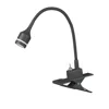 Hivvago 15" Black Metal Adjustable Clip On Led Table Lamp In Gray