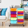 Hivvago 15-drawer Utility Rolling Organizer Cart Multi-use Storage-multicolor