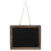 Hivvago 15" X 19" Brown Wood Hanging Chalkboard In Brown