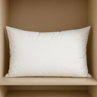 Hivvago 15" X 23" White Cotton Down Blend Throw Pillow Insert