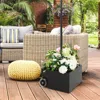 Hivvago 150 Pounds Patio Umbrella Base Stand Wheels Planter Outdoor