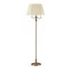 Hivvago 150 Watt 6 Way Metal Floor Lamp With Fabric Tapered Shade, Gold
