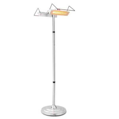 Hivvago 1500w Standing Electric Heater With Double-sided Heating In White