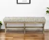 Hivvago 16" Beige And Brown Upholstered Faux Leather Bench In Neutral
