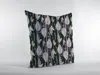 Hivvago 16" Black Purple Fall Leaves Zippered Suede Throw Pillow In Multi