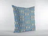 Hivvago 18" Blue Cream Spades Zippered Suede Throw Pillow In Multi