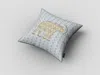 Hivvago 16" Blue Yellow Elephant Zip Suede Throw Pillow In Gray