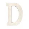 Hivvago 16" Distressed White Wash Wooden Initial Letter D Sculpture In White