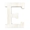 Hivvago 16" Distressed White Wash Wooden Initial Letter E Sculpture In White
