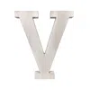 Hivvago 16" Distressed White Wash Wooden Initial Letter V Sculpture In Neutral