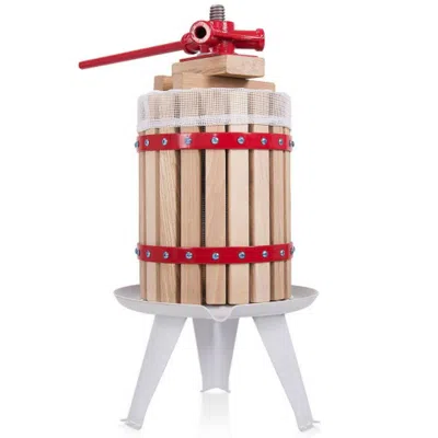 Hivvago 1.6 Gallon Fruit Wine Press Cider Juice Maker Tool In Neutral