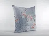Hivvago 16" Gray Orange Boho Bird Zippered Suede Throw Pillow In Gray