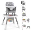 Hivvago 16-in-1 Baby High Chair With Activity Center And Booster Seat For Babies And Toddlers In Multi