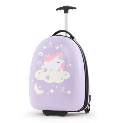 Hivvago 16 Inch Kids Carry-on Luggage Hard Shell Suitcase With Wheels