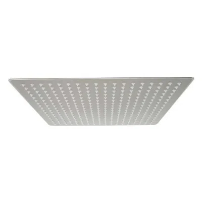 Hivvago 16 Inch Square Rain Shower Head Brushed Nickel Stainless Steel In White