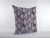Hivvago 18" Lavender Black Fall Leaves Zippered Suede Throw Pillow