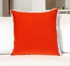 Hivvago 16" Orange Cotton Throw Pillow With Fringe In Red