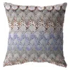 Hivvago 16" Orange Gray Hatch Zippered Suede Throw Pillow In Multi
