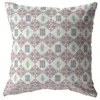 Hivvago 18" Pink Lattice Zippered Suede Throw Pillow In Pink